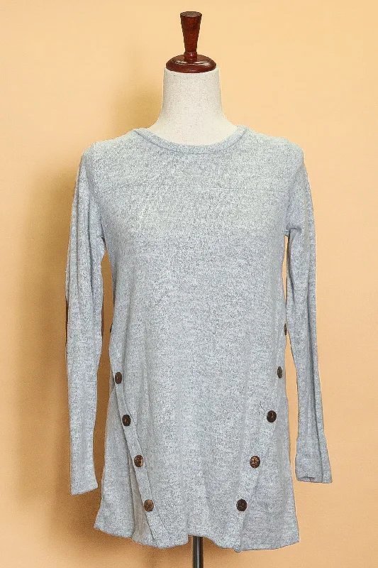 Grey Button Detail Sweater (7pc)