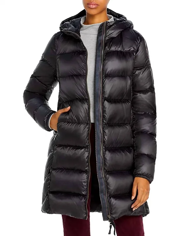 Marion Hooded Down Jacket In Pencil