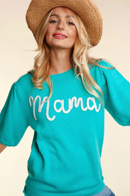 Mint Mama Pop Up Letter Sweater