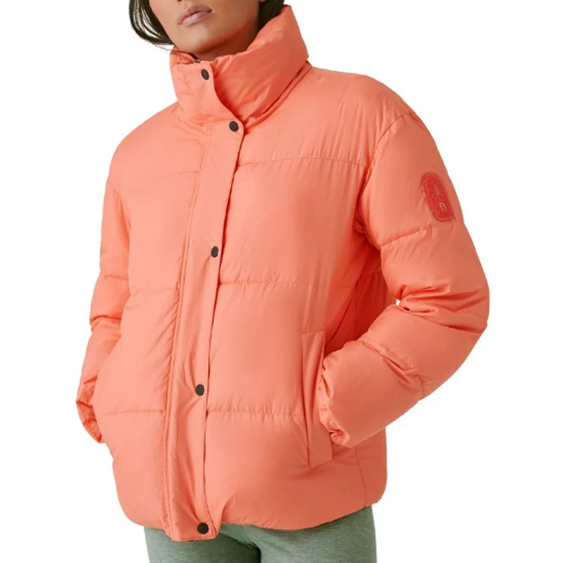 BASS OUTDOOR Women's Discovery Puffer Coat Medium Orange Living Coral NWT