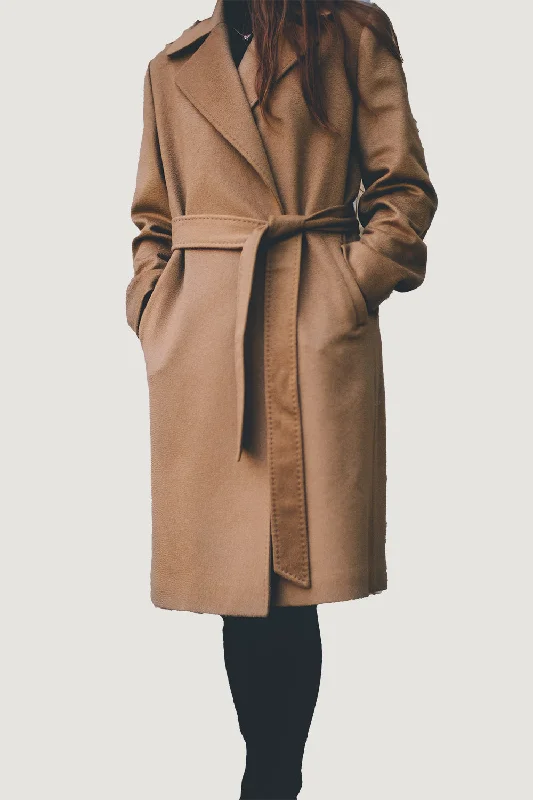 Tie Belt Twill Coat