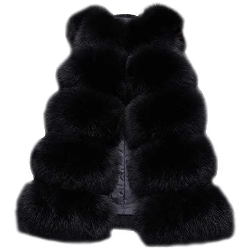 Winter Casual Sleeveless Faux Fur Coat