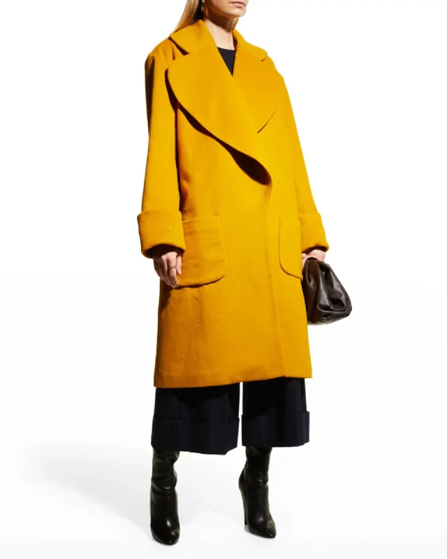 Wool-Cashmere Long Swing Coat