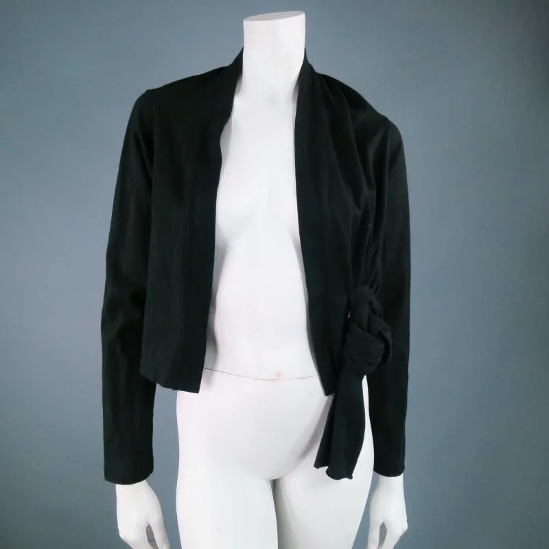 COMME des GARCONS Black Cotton Bolero Cardigan