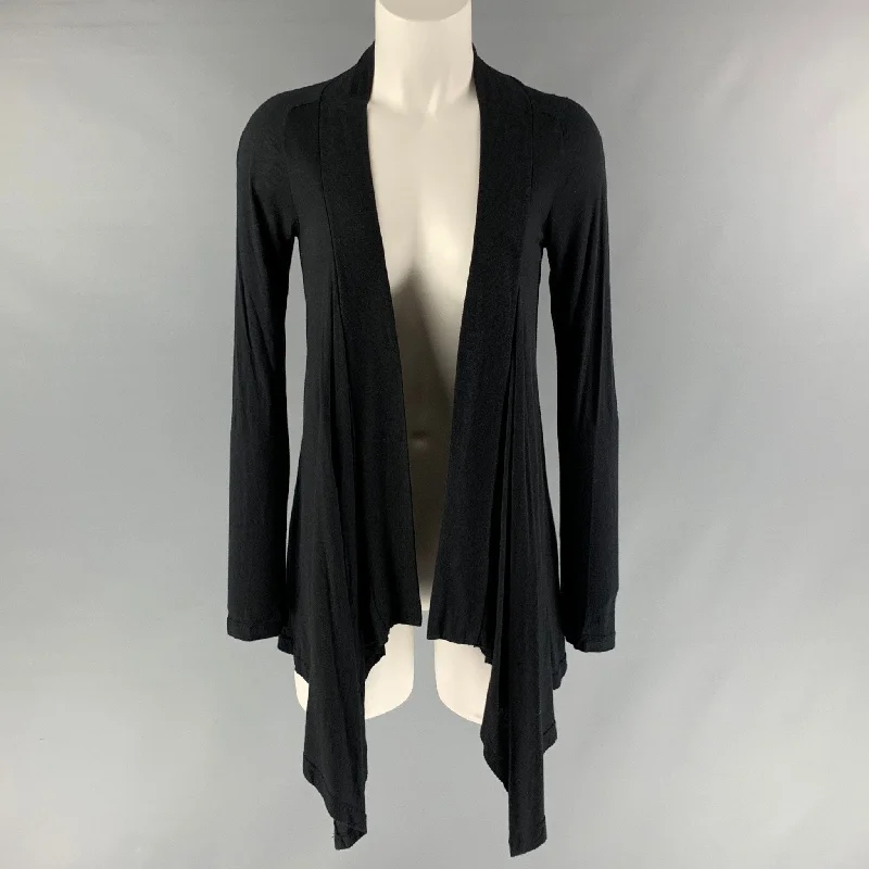 SPLENDID Size XS Black Cotton &  Modal Cardigan