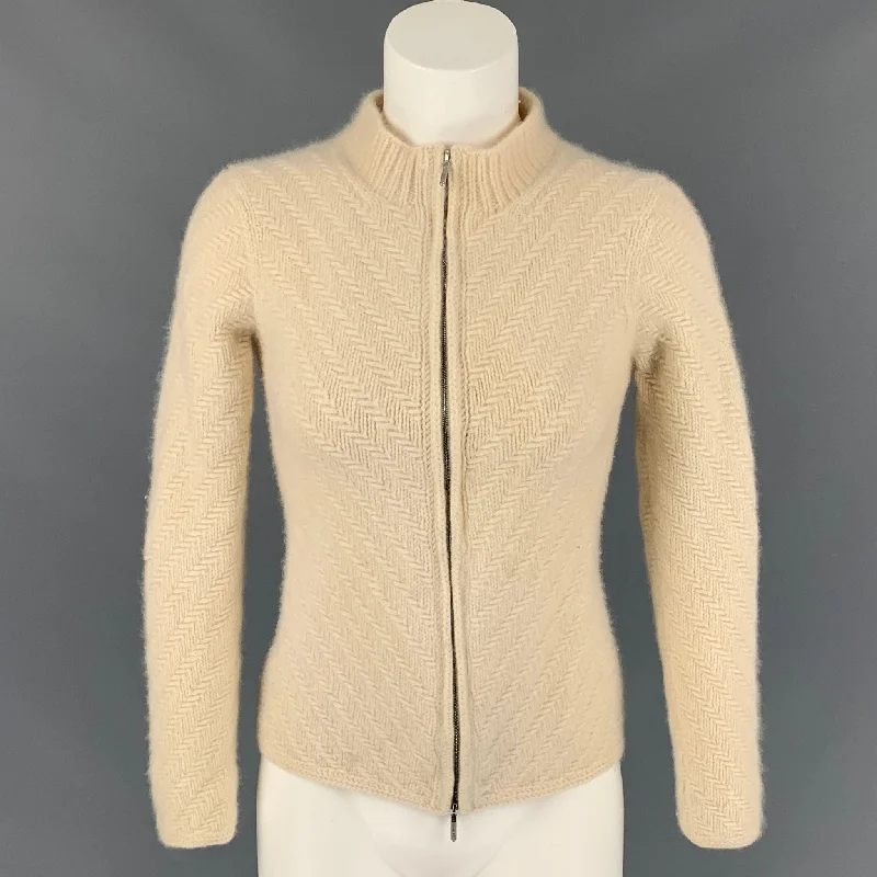 TSE Size XS Cream Knitted Cashmere Cardigan